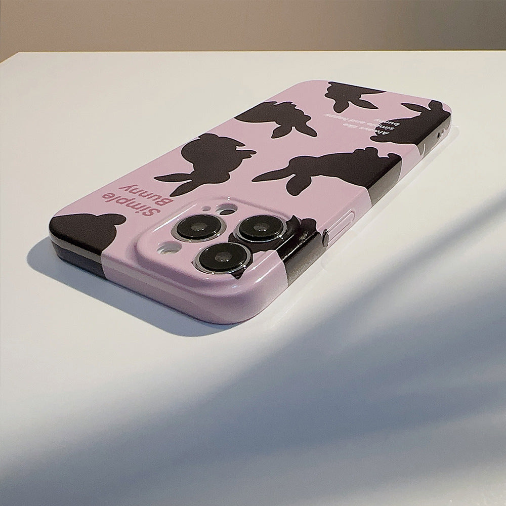 Cream Black Rabbit iPhone Case