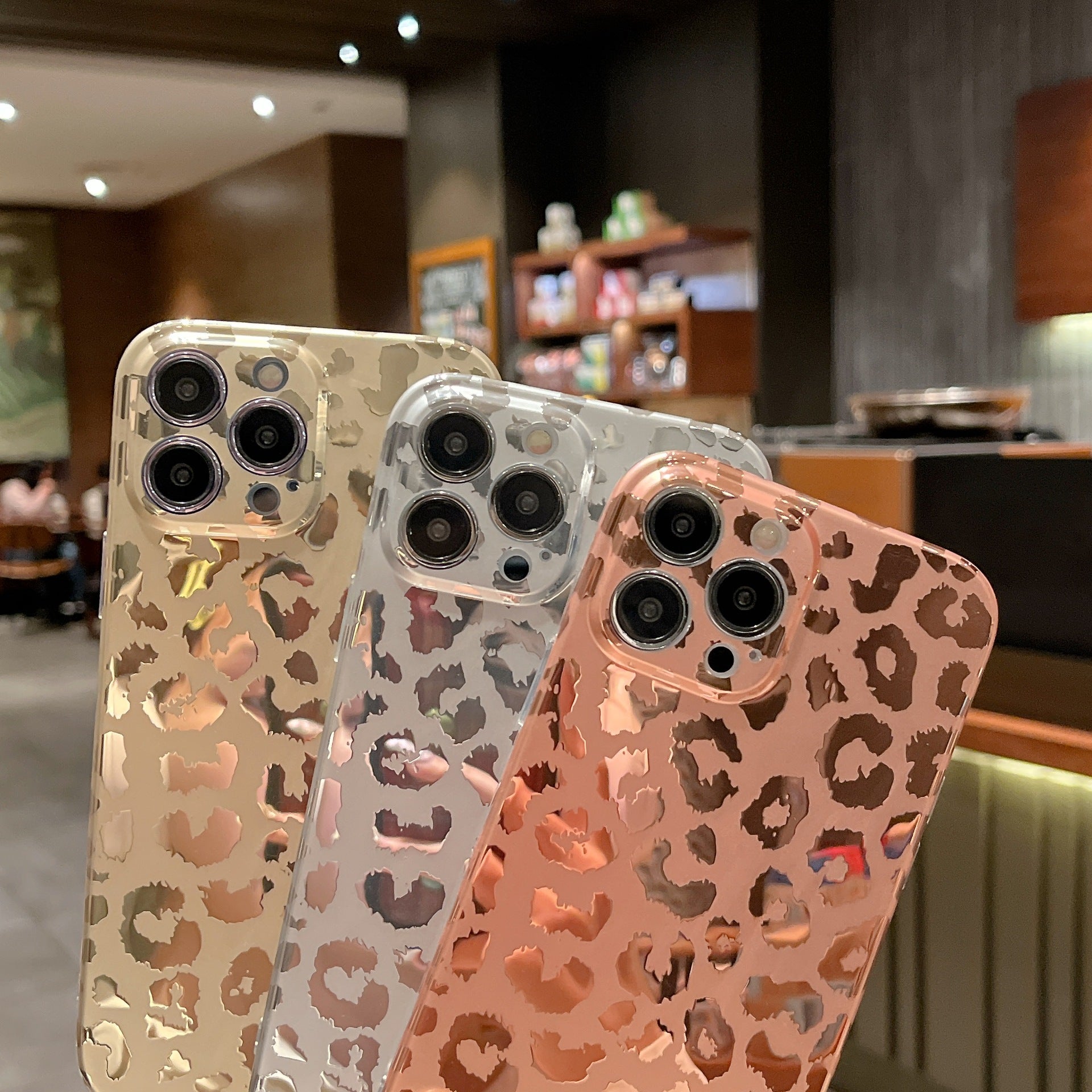 Electroplating Cheetah iPhone Case