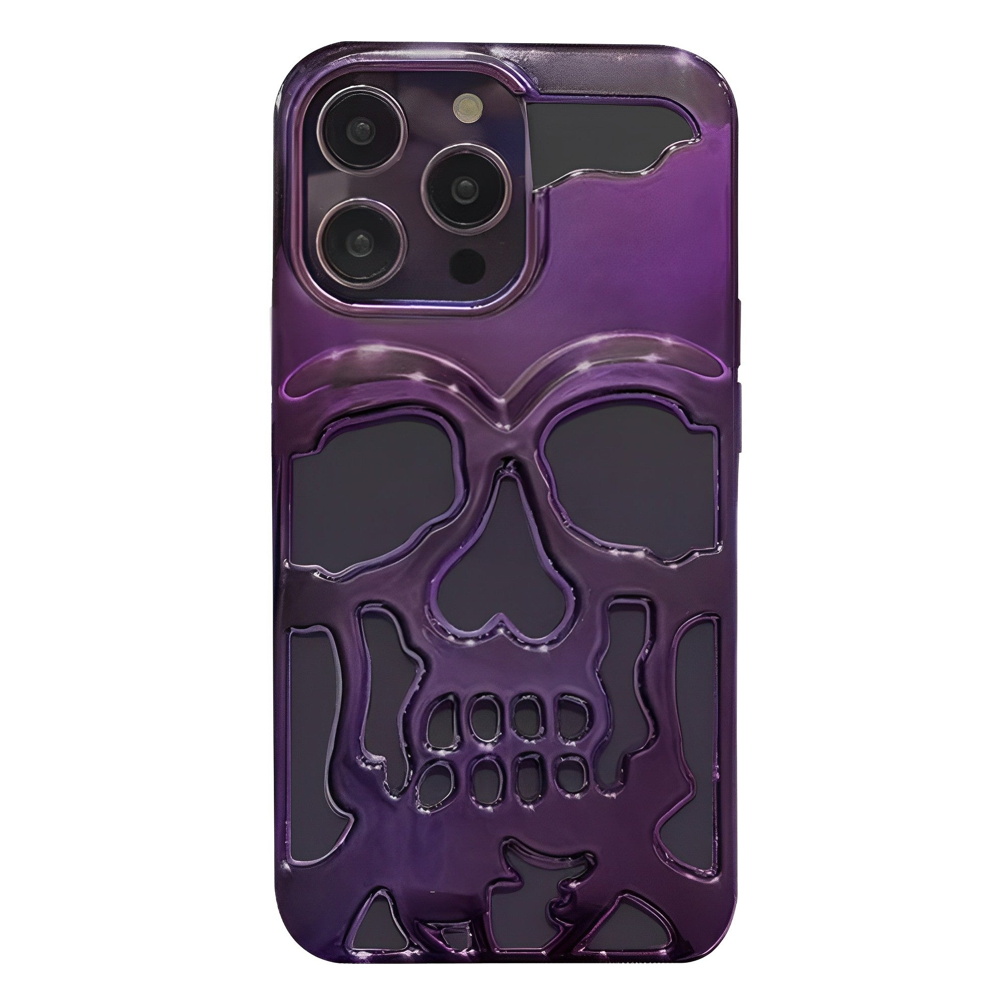 Hollow Skull Electroplating iPhone Case