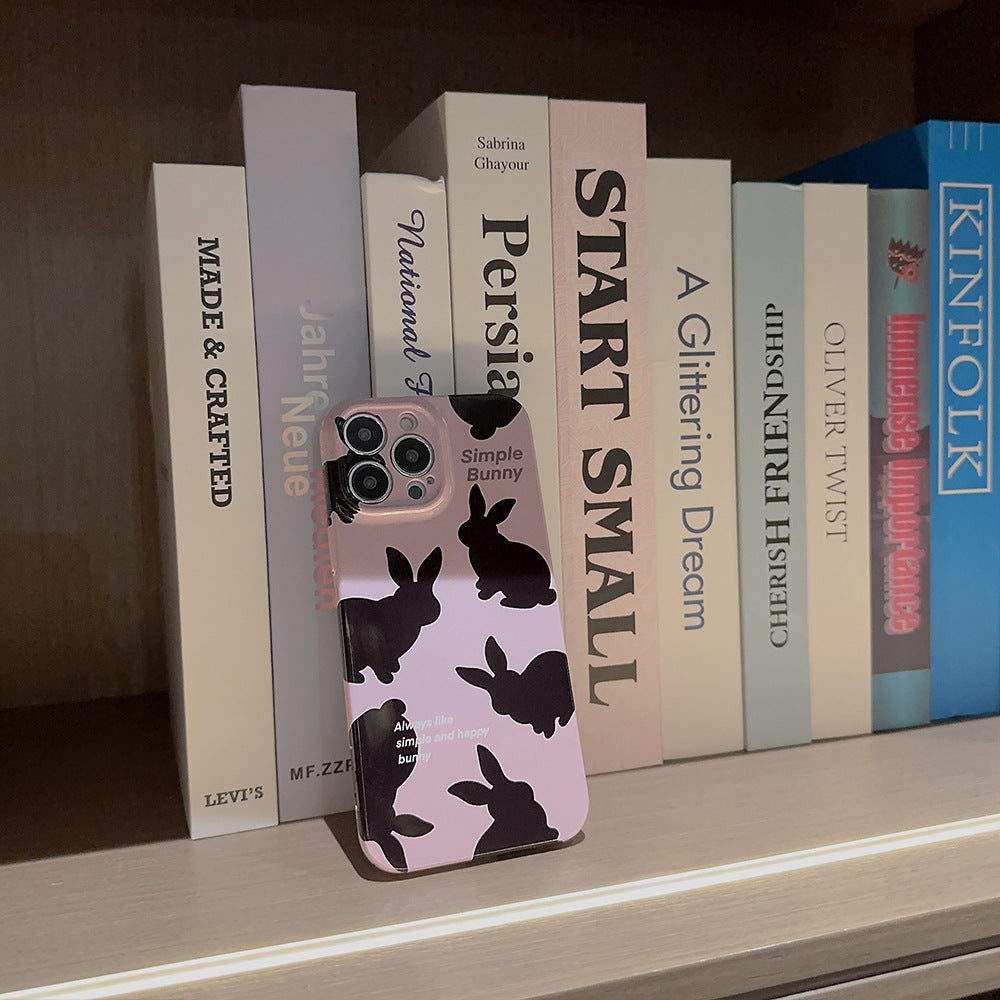 Cream Black Rabbit iPhone Case