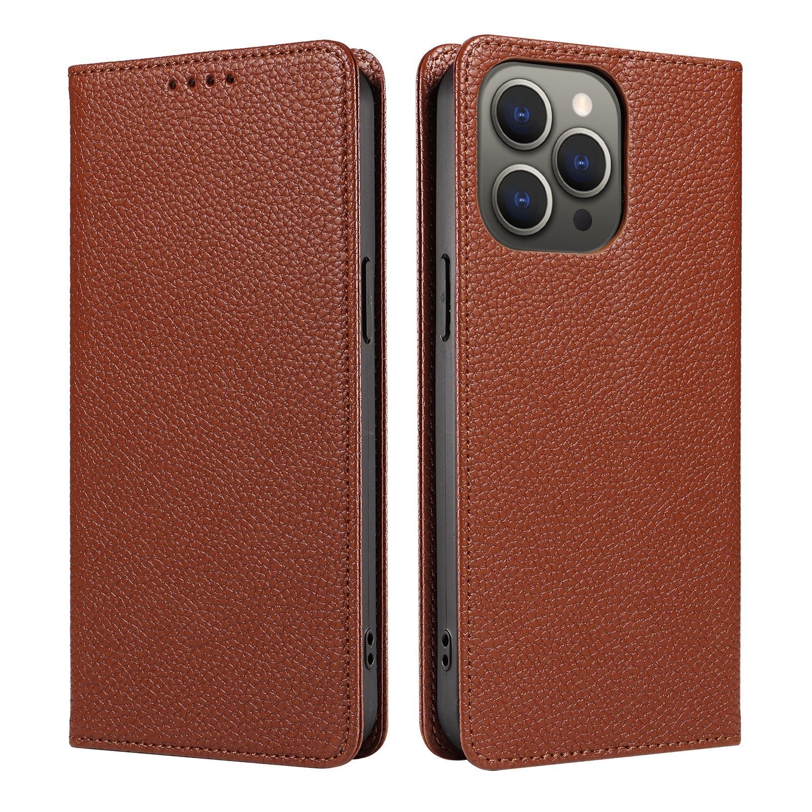 Leather Flip Iphone Wallet Case With Card Holder