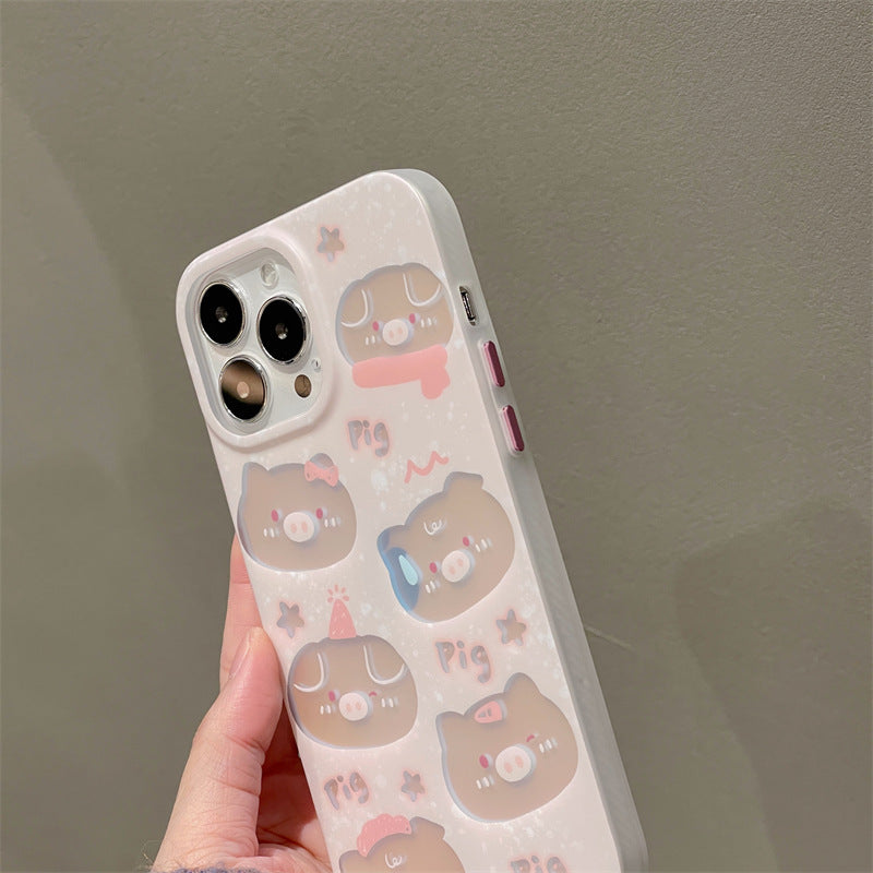 Cute Pig Laser iphone Case